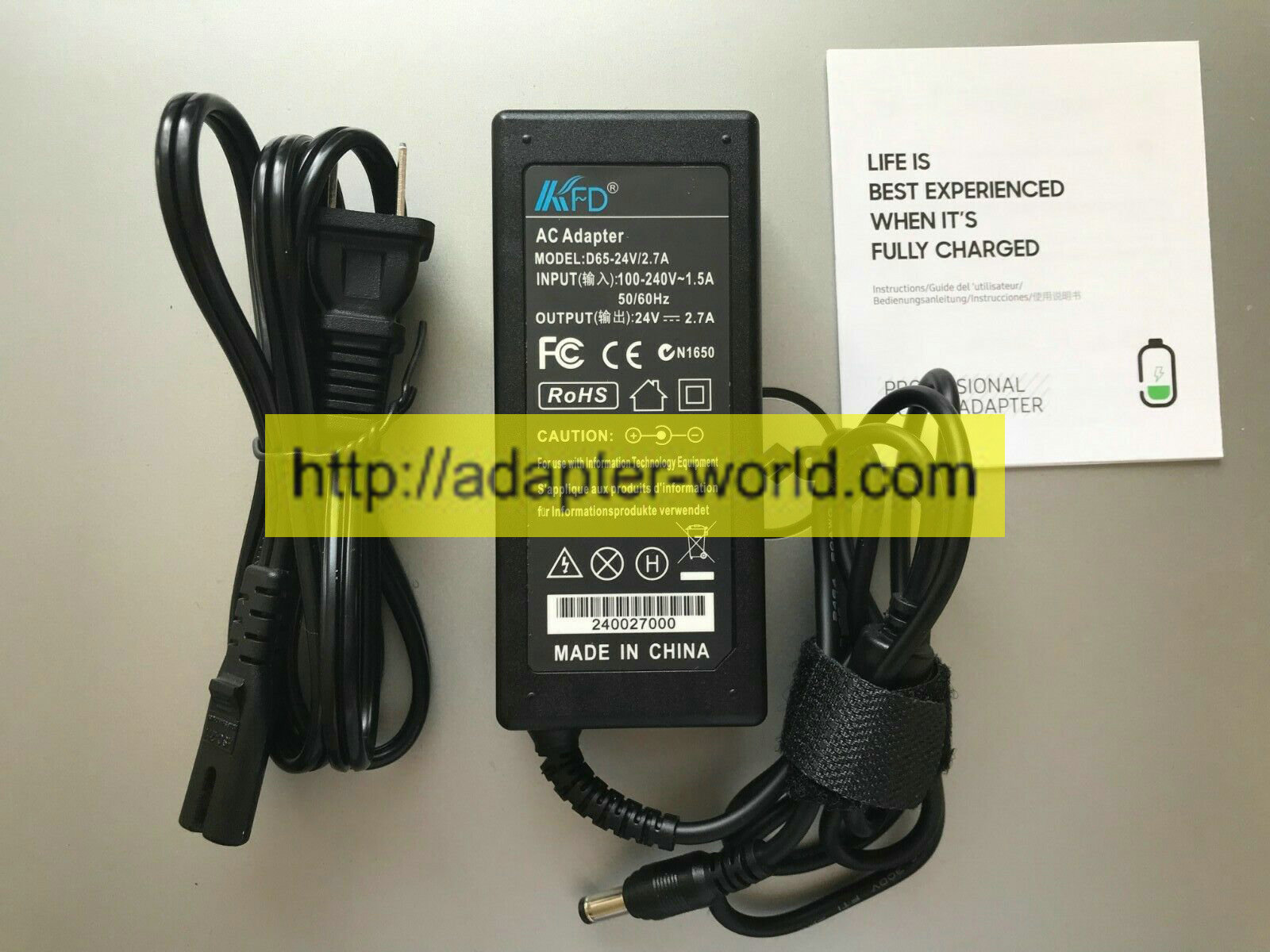 *100% Brand NEW* Dymo LabelWriter Turbo Printer 310 315 320 330 400 45 24V AC Adapter Charger